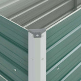 Garden Raised Bed Galvanised Steel 160x40x77 cm Green 44849