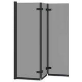 Shower Enclosure Black 130 x 138 cm ESG Glass and Aluminium 42018550