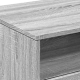 Coffee Table with LED Lights Grey Sonoma 90x49x40 cm 839838