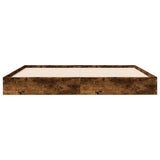 Bed Frame without Mattress Smoked Oak 160x200 cm Engineered Wood 842011