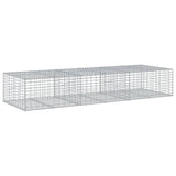 Gabion Basket with Cover 300x100x50 cm Galvanised Iron 3295180