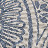 Outdoor Flatweave Rug 160x230 cm Blue Pattern 340832
