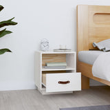 Bedside Cabinet White 40x34x45 cm Solid Wood Pine 818297