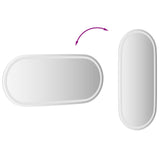 LED Bathroom Mirror Transparent 100 x 45 cm Tempered Glass 42045855