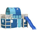 Curtains for Loft Bed with Tunnel Blue Polyester 835917