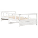 Daybed without Mattress White 90x200 cm Solid Wood Pine 854962