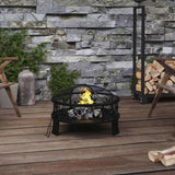 Fire Pit with Poker 50 cm XXL Steel 360063