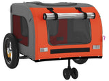 Pet Bike Trailer Orange and Grey 54.5 x 120 x 161 cm 93844