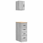 ZNTS Garage Cabinets 2 pcs Grey Sonoma Engineered Wood 3328319