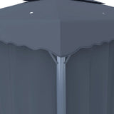 Gazebo with Curtain&LED String Lights 4x3 m Anthracite 3070355
