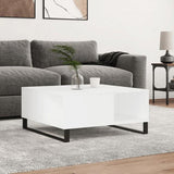 Coffee Table White 80x80x36.5 cm Engineered Wood 830788