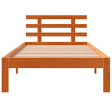 Bed Frame without Mattress Wax Brown 100x200 cm Solid Wood Pine 844272