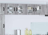 Wall Glass Cabinet LUCCA 2 pcs Grey Sonoma 60 x 31 x 40 cm 884978