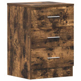 Bedside Cabinet Smoked Oak 38x35x56 cm Engineered Wood 815321