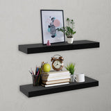 Floating Wall Shelves 2 pcs Black 40x20x3.8 cm 288200