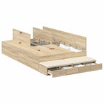 Storage Bed Frame with Drawer Sonoma Oak 236.5 x 120 x 31.5 cm 3335631