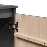 Side Cabinet Grey 60x36x65 cm Solid Pinewood 808100