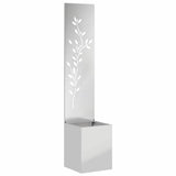 Garden Privacy Screen Silver 32 x 32 x 150 cm Galvanised steel 876411