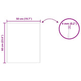 Wall Mirror Rectangular 50 x 60 cm Tempered Glass 42023026