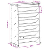 ZNTS Herb Planter 6-Tier 69x40x101.5 cm Impregnated Wood Pine 855052