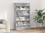 Magazine Rack Concrete Grey 70 x 41 x 156 cm Engineered Wood 899522