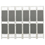 6-Panel Room Divider Grey 210x165 cm Fabric 338557