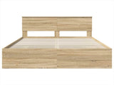 Bed Frame Sonoma Oak 140 x 200 cm Engineered Wood 3408846