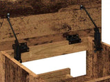 Podium with Drawer Old Wood 55 x 55 x 107 cm Engineered Wood 862297