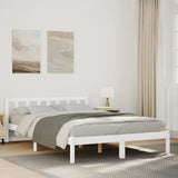 Extra Long Bed Frame without Mattress White 140x220 cm Solid Wood Pine 852449