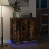 LED Sideboard for Smoked Oak 71 x 34.5 x 75 cm Engineered Wood 869646
