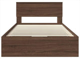 Bed Frame with Drawer Brown Oak 100 x 200 cm Engineer Wood 3408018