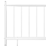 Bed Frame without Mattress White Metal 180x200 cm Super King 325025