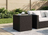 Side Table Black 35 x 35 x 70 cm Poly Rattan 42026885