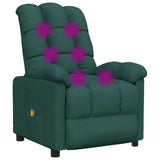 Massage Chair Dark Green Fabric 289812