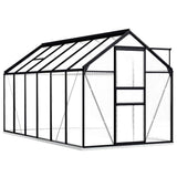 Greenhouse with Base Frame Anthracite Aluminium 7.03 m 48218