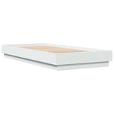 Bed Frame with LED White 80 x 200 cm Engineered Wood 8009003