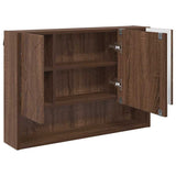 Bathroom Furniture Set with Drawer with Shelf 3 pcs Brown Oak 3393030