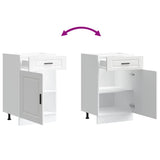 Kitchen Base Cabinet Porto White Engineered Wood 853957