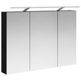 Bathroom Mirror Cabinet Black Oak 100 x 14.5 x 70 cm 889128