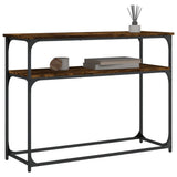 Console Table Smoked Oak 100x35.5x75 cm Engineered Wood 834067