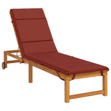 Sunlounger Cushion GEMERT 100% Polyester Red 200 x 60 x 3 cm 948508