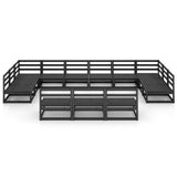 13 Piece Garden Lounge Set Solid Pinewood 3076193