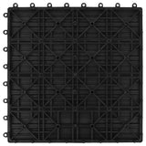 11 pcs Decking Tiles WPC 30x30 cm 1 sqm Black 45023