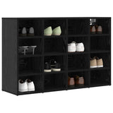 Shoe Cabinet 103 x 30 x 67 cm Engineered Wood Black Oak 875220