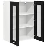 Hanging Cabinet Black Oak 60 x 31 x 80 cm Engineered Wood 884315