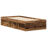 Bed Frame without Mattress Old Wood 90x200cm Engineered Wood 3328814