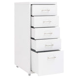 Mobile File Cabinet White 28x41x69 cm Metal 335913