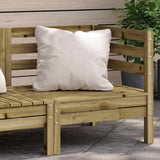 Garden Sofa Natural Wood Vacuum pressure impregnated pinewood 837983