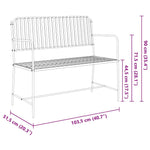 Garden Bench Black 104 x 54 x 93cm Steel 42008117