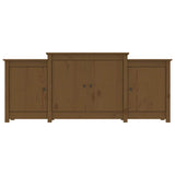 Sideboard Honey Brown 164x37x68 cm Solid Wood Pine 821495